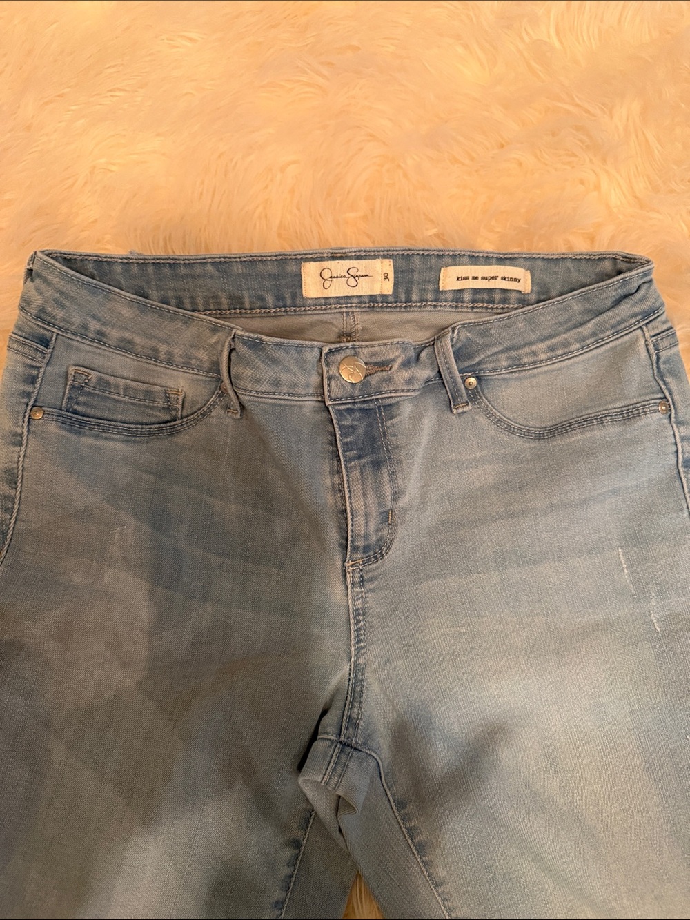 Jessica Simpson Light Wash High Rise Women's Jeans cute free top